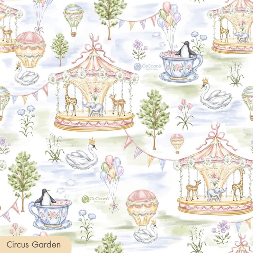 ที่นอนหายใจผ่านได้สำหรับเด็กเเรกเกิด 60*100 ซม. CoCoono ON-AIR Circus garden